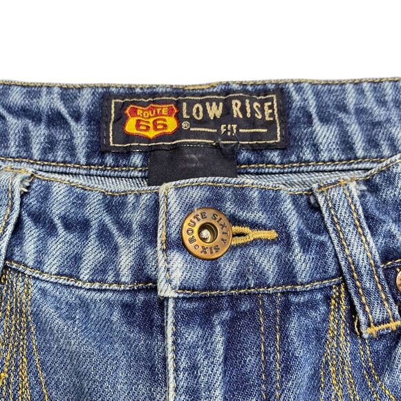 Vintage Route 66 Low Rise Embellished Beaded Embroidered Blue Jeans Sz 4 - Picture 12 of 16